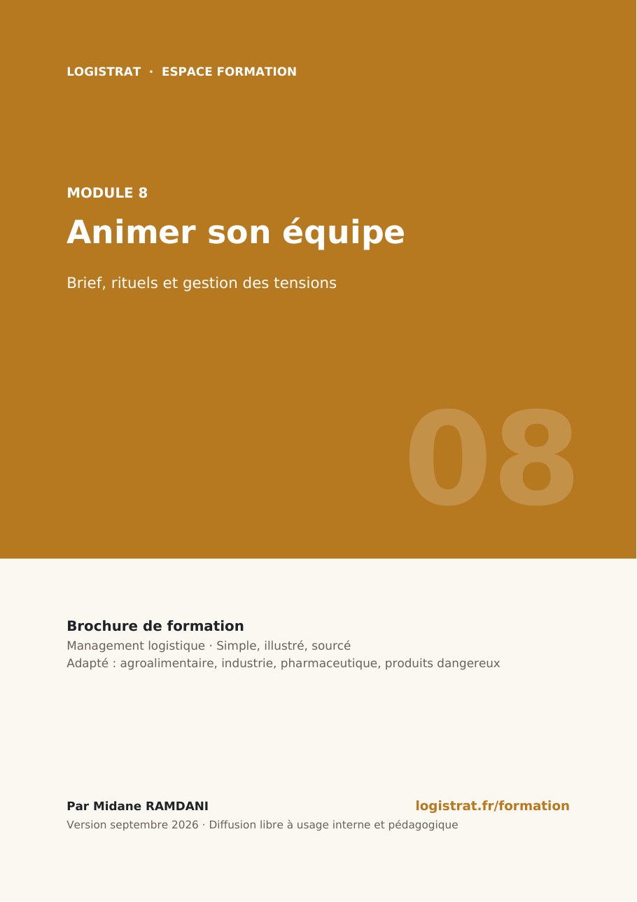 Couverture de la brochure Module 8 – Animer son équipe